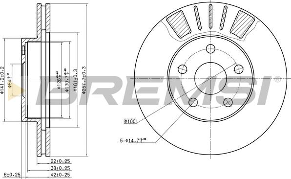 Bremsi CD6411V - Brake Disc autospares.lv