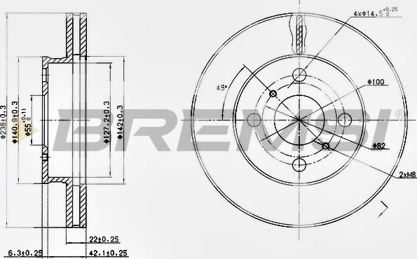 Bremsi CD6413V - Brake Disc autospares.lv