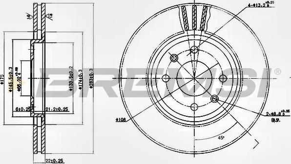 Bremsi CD6489V - Brake Disc autospares.lv