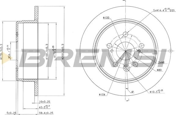 Bremsi CD6486S - Brake Disc autospares.lv