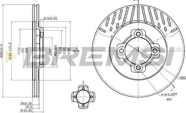 Bremsi CD6430V - Brake Disc autospares.lv