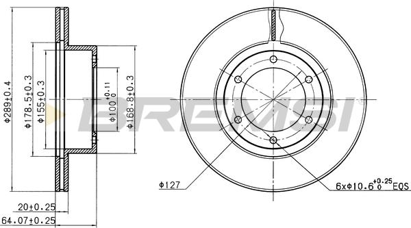 Bremsi CD6596V - Brake Disc autospares.lv