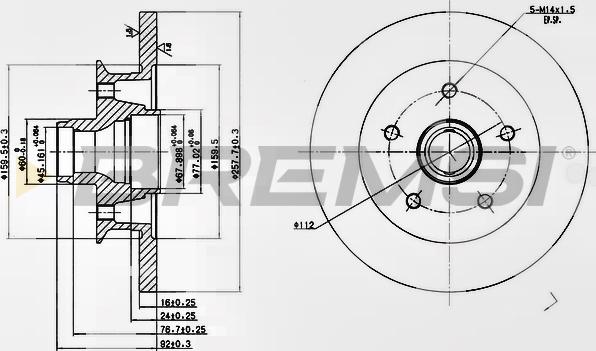 Bremsi CD6542S - Brake Disc autospares.lv