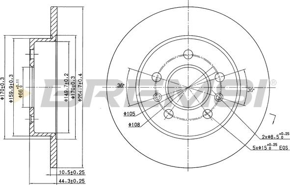 Bremsi CD6556S - Brake Disc autospares.lv