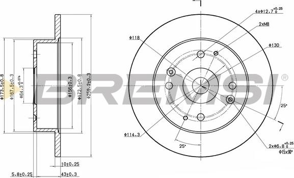 Bremsi CD6565S - Brake Disc autospares.lv