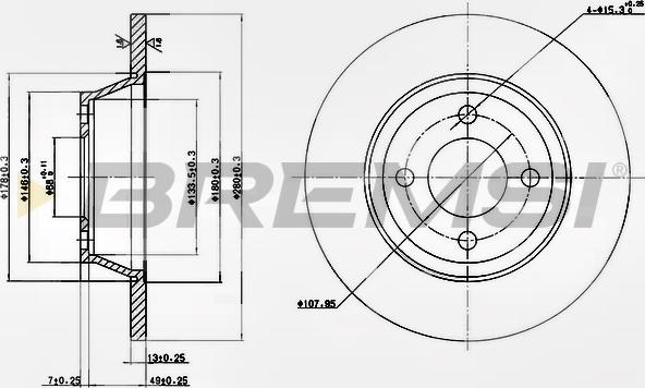 Bremsi CD6518S - Brake Disc autospares.lv