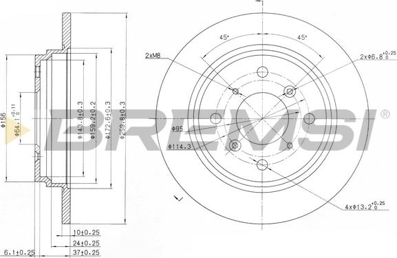 Bremsi CD6512S - Brake Disc autospares.lv