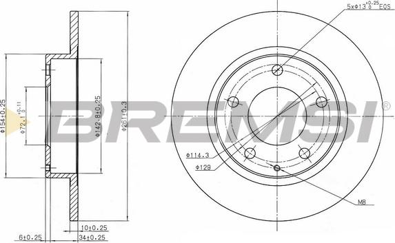 Bremsi CD6524S - Brake Disc autospares.lv