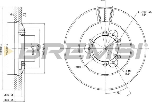 Bremsi CD6694V - Brake Disc autospares.lv