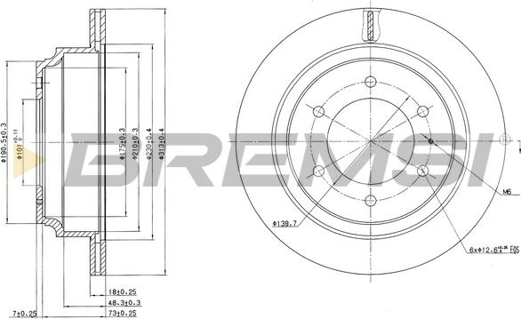 Bremsi CD6695V - Brake Disc autospares.lv