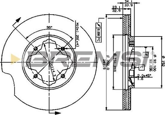 Bremsi CD6619V - Brake Disc autospares.lv