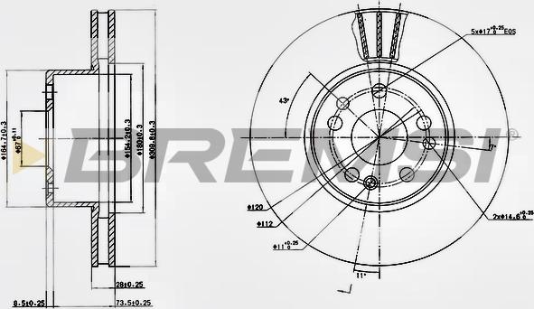 Bremsi CD6613V - Brake Disc autospares.lv