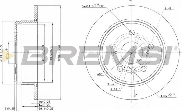 Bremsi CD6684S - Brake Disc autospares.lv