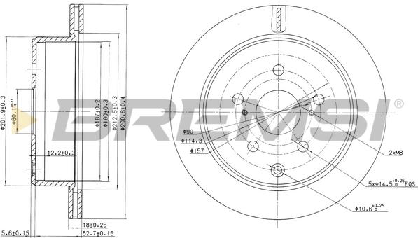 Bremsi CD6687V - Brake Disc autospares.lv