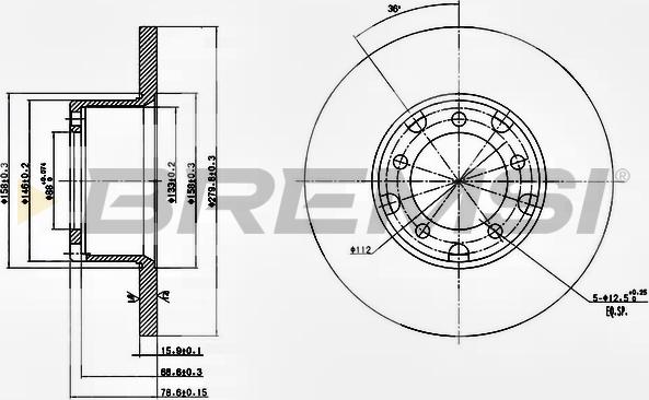 Bremsi CD6095S - Brake Disc autospares.lv