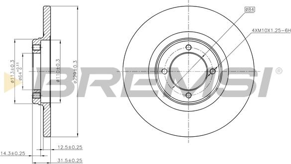 Bremsi CD6049S - Brake Disc autospares.lv