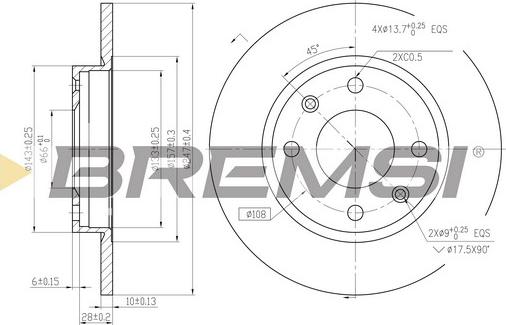 Bremsi CD6059S - Brake Disc autospares.lv