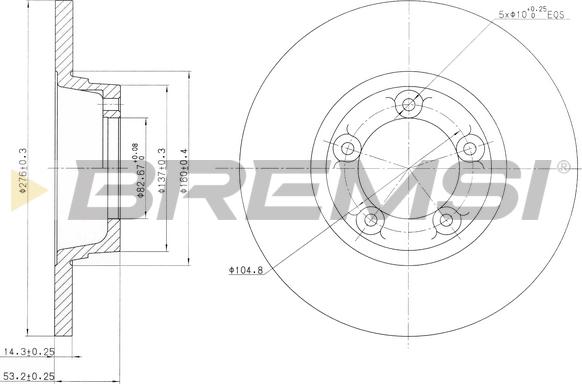 Bremsi CD6065S - Brake Disc autospares.lv