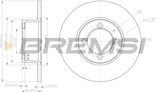 Bremsi CD6001S - Brake Disc autospares.lv