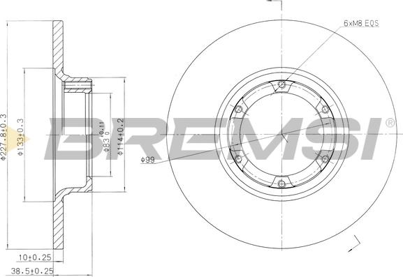 Bremsi CD6016S - Brake Disc autospares.lv