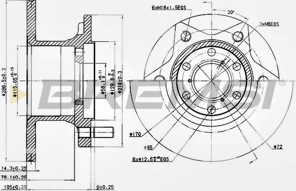 Bremsi CD6089S - Brake Disc autospares.lv