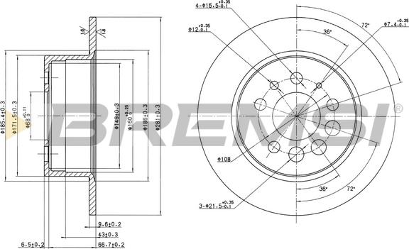 Bremsi CD6080S - Brake Disc autospares.lv