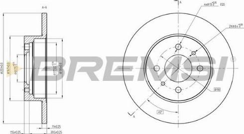 Bremsi CD6081S - Brake Disc autospares.lv