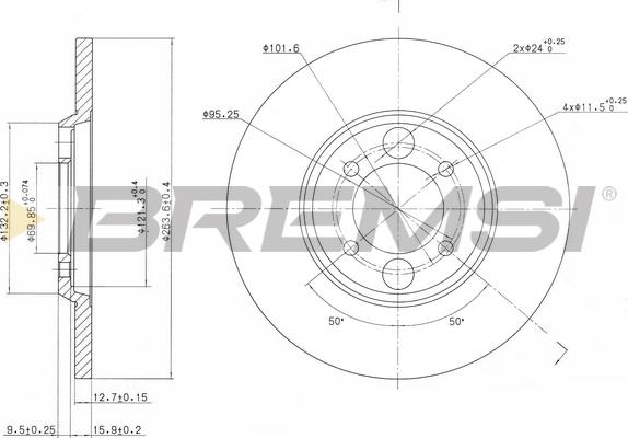 Bremsi CD6034S - Brake Disc autospares.lv