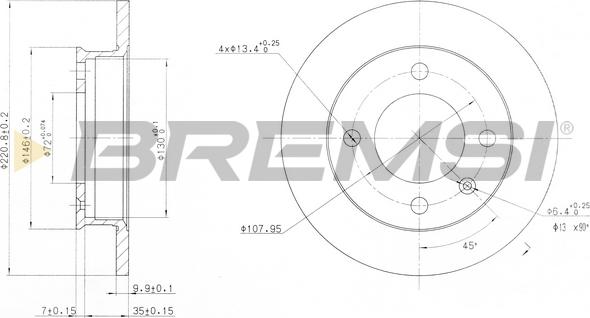 Bremsi CD6079S - Brake Disc autospares.lv