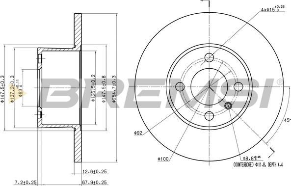 Bremsi CD6075S - Brake Disc autospares.lv