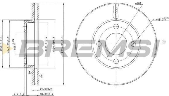 Bremsi CD6193V - Brake Disc autospares.lv