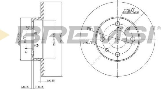 Bremsi CD6140S - Brake Disc autospares.lv