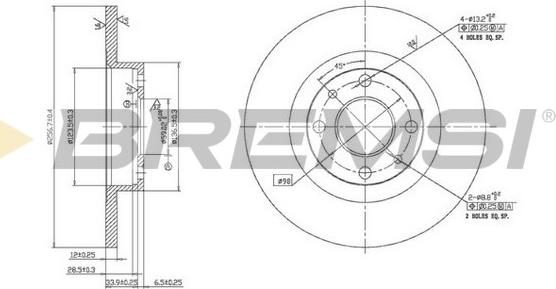 Bremsi CD6141S - Brake Disc autospares.lv