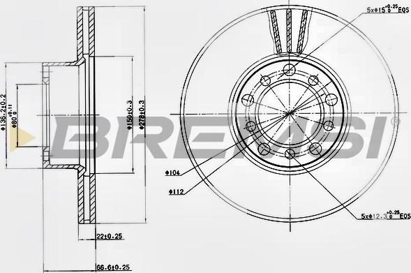 Bremsi CD6142V - Brake Disc autospares.lv