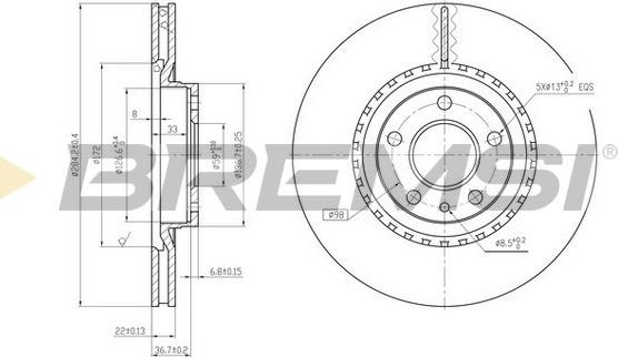 Bremsi CD6156V - Brake Disc autospares.lv