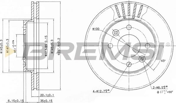 Bremsi CD6158V - Brake Disc autospares.lv