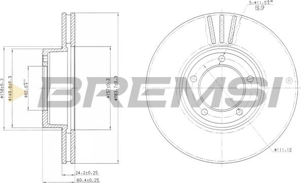 Bremsi CD6164V - Brake Disc autospares.lv