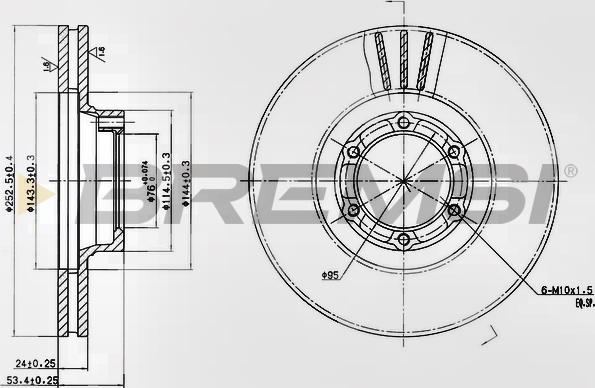 Bremsi CD6160V - Brake Disc autospares.lv