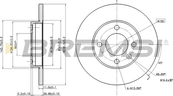 Bremsi CD6103S - Brake Disc autospares.lv