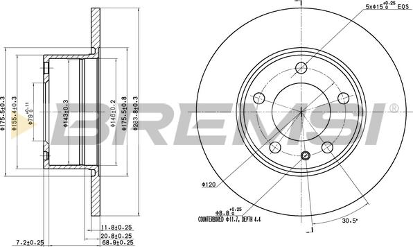 Bremsi CD6119S - Brake Disc autospares.lv