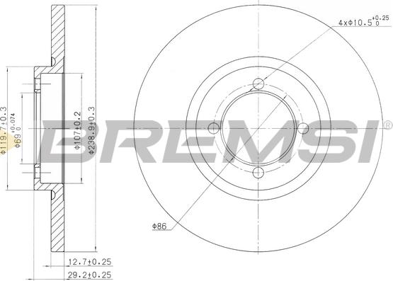 Bremsi CD6115S - Brake Disc autospares.lv