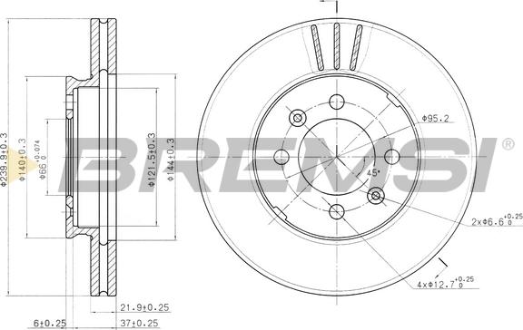 Bremsi CD6189V - Brake Disc autospares.lv