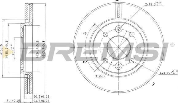 Bremsi CD6186V - Brake Disc autospares.lv