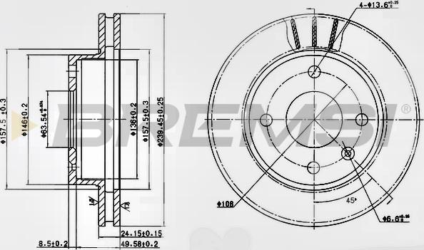 Bremsi CD6183V - Brake Disc autospares.lv