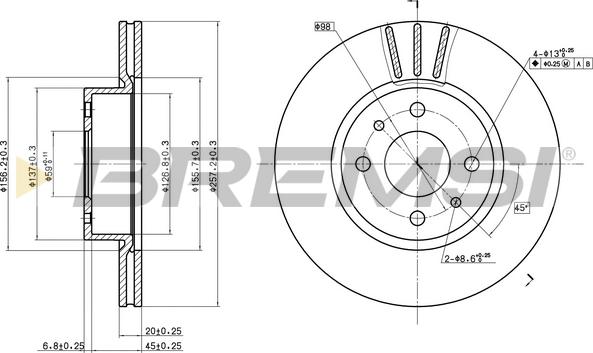 Bremsi CD6176V - Brake Disc autospares.lv