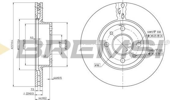 Bremsi CD6178V - Brake Disc autospares.lv