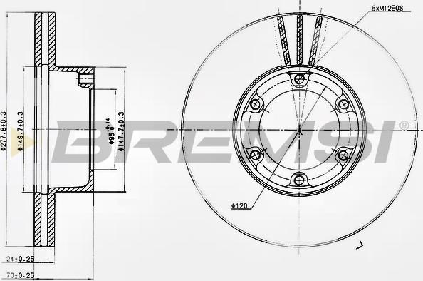 Bremsi CD6172V - Brake Disc autospares.lv