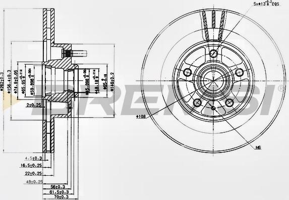 Bremsi CD6177V - Brake Disc autospares.lv