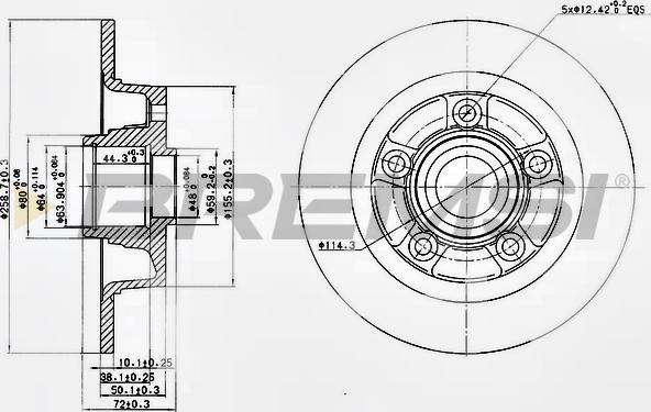 Bremsi CD6855S - Brake Disc autospares.lv