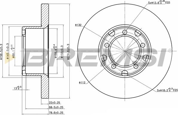 Bremsi CD6853S - Brake Disc autospares.lv